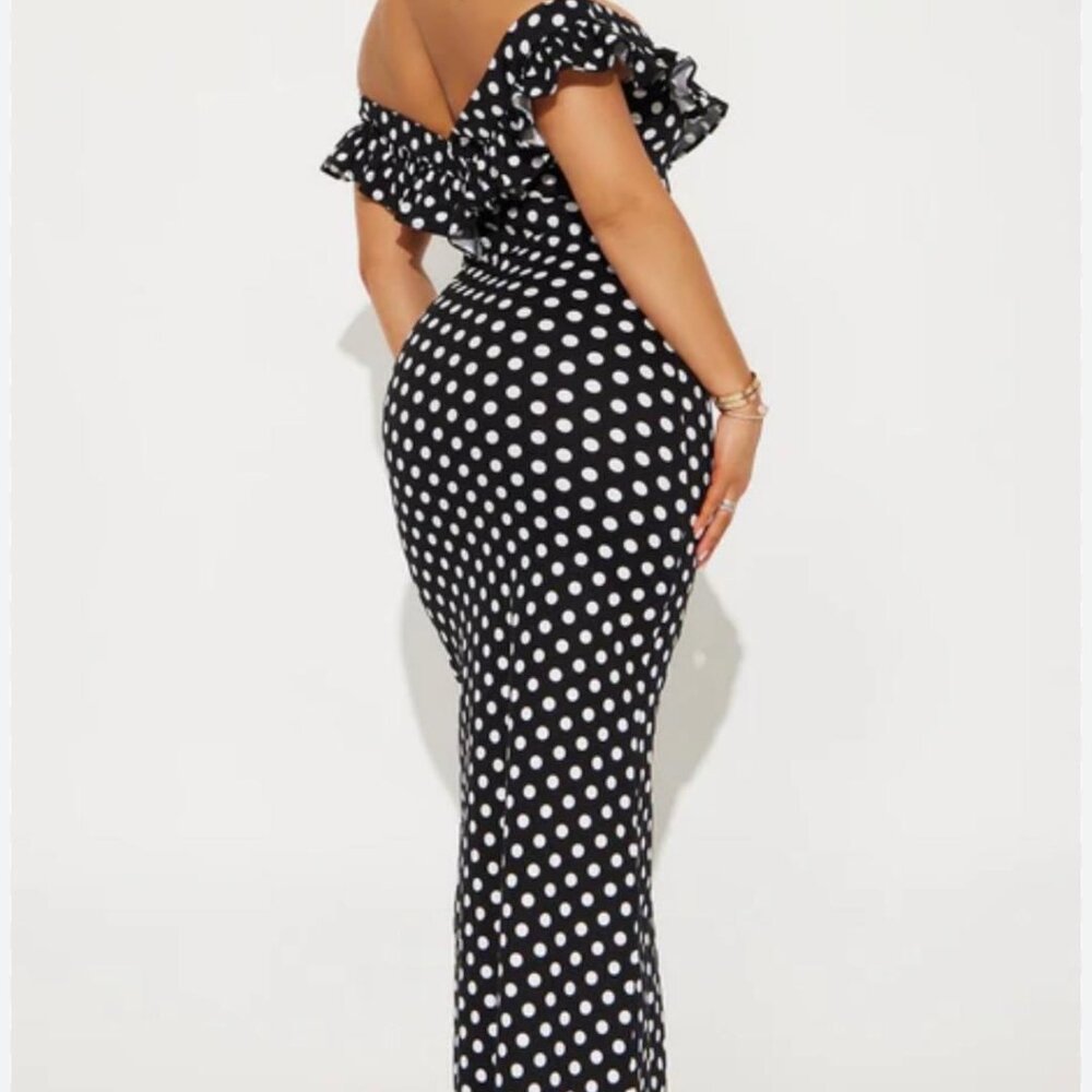 Samantha Polka Dot Dress, Fashion Nova , NWT, Size M